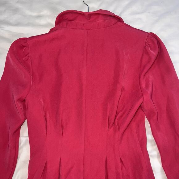 Lovers And Friends City Blazer Dress Size XS Magenta Hot Pink Mini Sexy Retro - Picture 12 of 14
